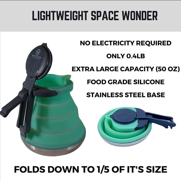 Camping Kettle Boiling Water w/Mugs Collapsible Travel Camping Tea Kettle NWT - Picture 2 of 9